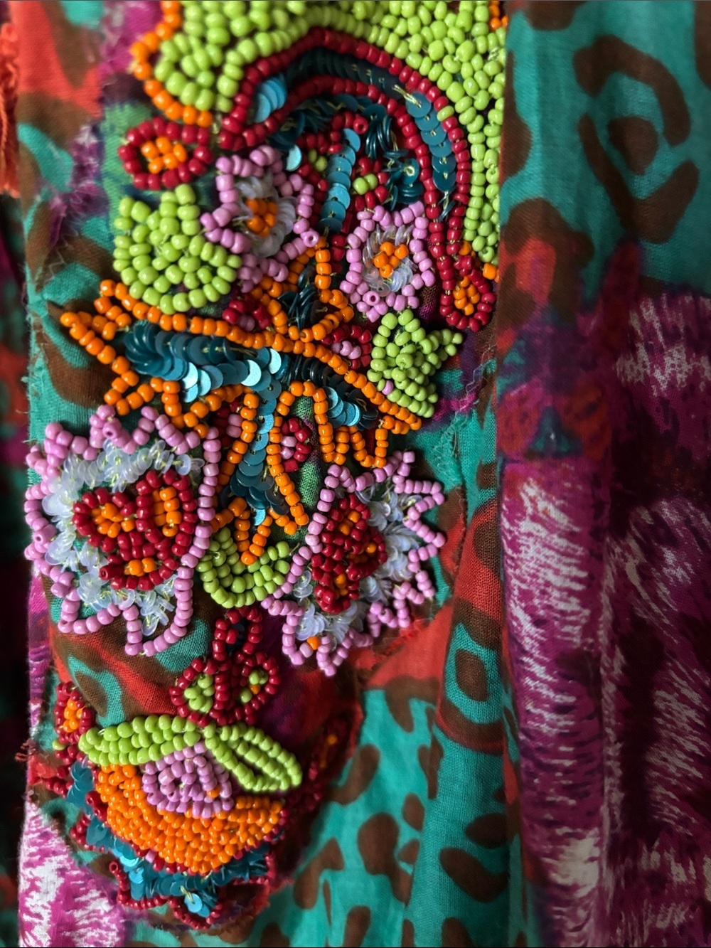Bohemian Wide Leg Set - Floral Green & Magenta one size - Picture 8 of 8